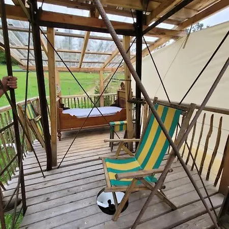 Schäferwagen Mit Dachterrasse An Der Pferdekoppel * Haus im Wald